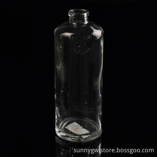 500ml clear long body glass wine bottle
